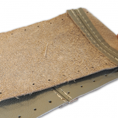 Husa Volan Cu Snur Piele Naturala Gri - Bej 36-39 Cm [3]