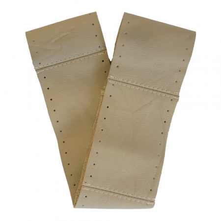 Husa Volan Cu Snur Piele Naturala Gri - Bej 36-39 Cm [0]