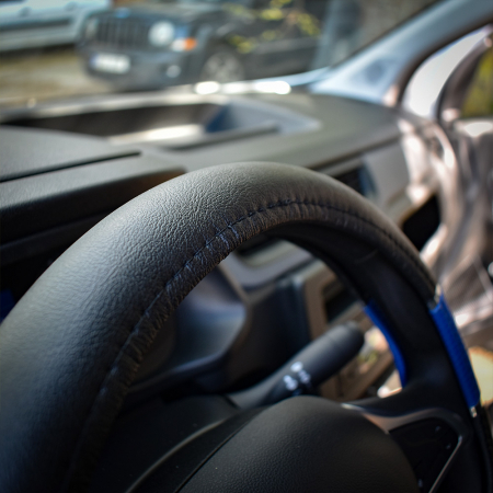 Accesorii auto interior - Husa Volan Lux, Albastru, 37-39 Cm