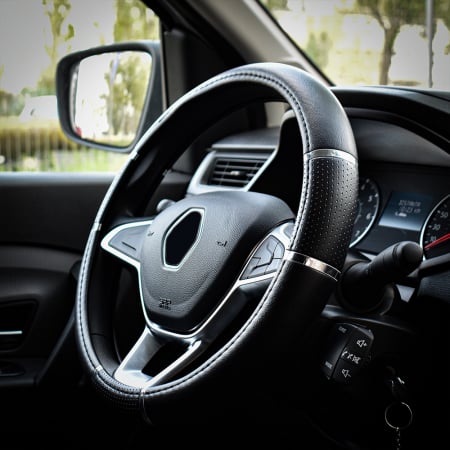 Accesorii auto interior - Husa Volan Lux, Negru, 37-39 Cm