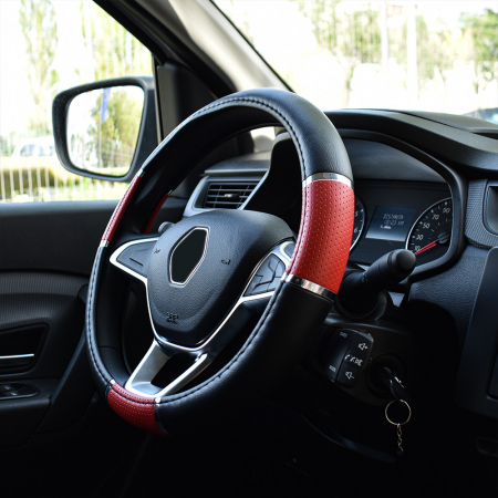 Accesorii auto interior - Husa Volan Lux, Rosu, 37-39 Cm