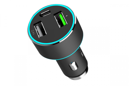 Incarcator Auto 1Xusb Qc3.0 + 1Xusb 2.4A + 1Xusb Type-C 42W [1]