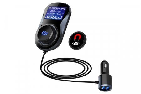 Incarcator Auto 1Xusb Qc3.0 Si 1Xusb 2.4A Cu Bluetooth Si Modulator Fm [0]
