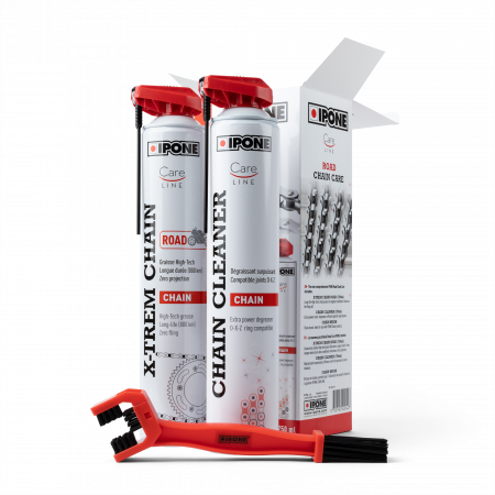 Curatare si intretinere lant moto - IPONE Kit Curatere+Ungere On Road - Perie GRATUITA