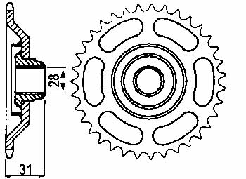Foaie/ pinion spate - JT - Foaie (spate), 40 dinti (ultima bucata)