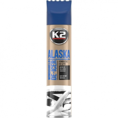 Intretinere auto - K2 Alaska De-Icer Spray Dezghetat Parbriz Si Geamuri Pana La -70°C 300ML K603