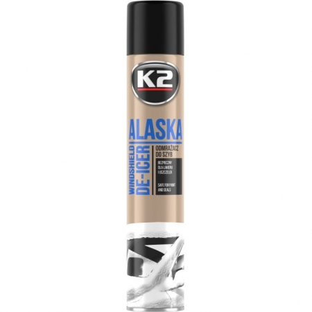 Intretinere auto - K2 Alaska De-Icer Spray Dezghetat Parbriz Si Geamuri Pana La -70°C 750ML K608