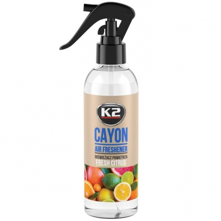Intretinere auto - K2 Cayon Odorizant Cu Pulverizator Fresh Citrus 250ML M117FC
