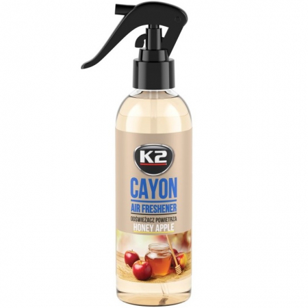 Intretinere auto - K2 Cayon Odorizant Cu Pulverizator Honey & Apple 250ML M117HA