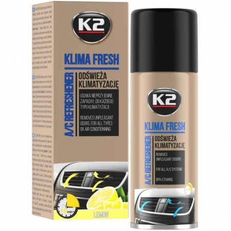 Intretinere auto - K2 Klima Fresh Spray Curatat Ac Lemon 150ML K222