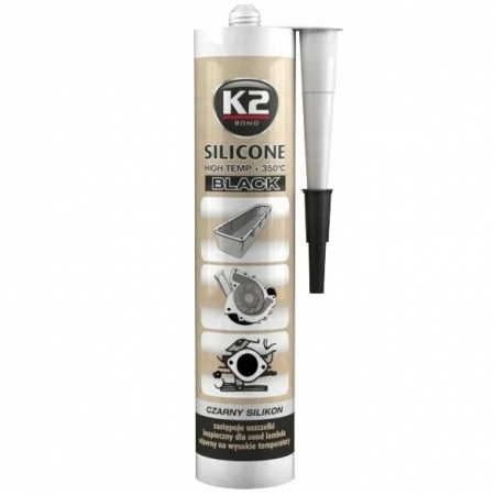 Intretinere auto - K2 Mastic Silicon Negru 350C 300G B200