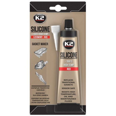Intretinere auto - K2 Mastic Silicon Rosu 350C 85G B2400