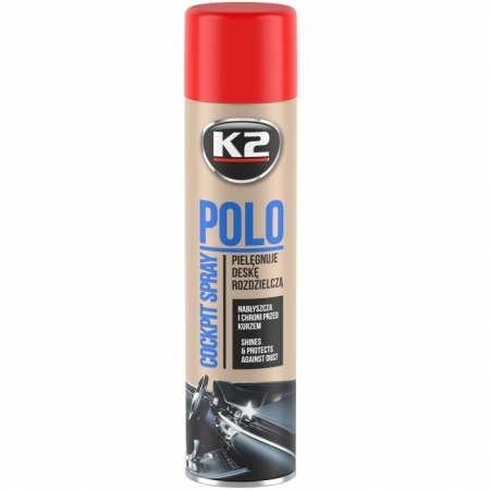Intretinere auto - K2 Polo Cockpit Spray Silicon Bord Capsuni 600ML K406TR