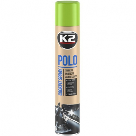 Intretinere auto - K2 Polo Cockpit Spray Silicon Bord Ceai Verde 750ML K407ZH
