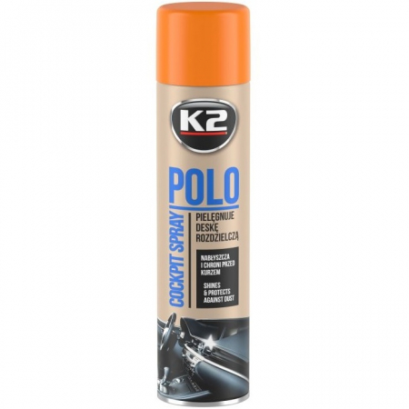 Intretinere auto - K2 Polo Cockpit Spray Silicon Bord Piersica 600ML K406BR