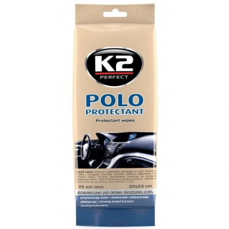 Intretinere auto - K2 Servetele Umede Bord Polo Protectant 25 Buc K420
