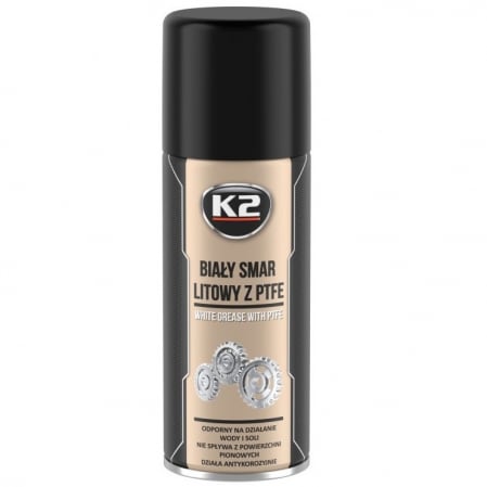Intretinere auto - K2 Spray Vaselina Alba Cu Teflon Bialy Smar Litowy Z 400ML W121