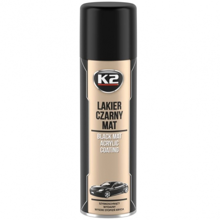 Scule si echipamente - K2 Spray Vopsea Acrylic Negru Mat 500ML L340