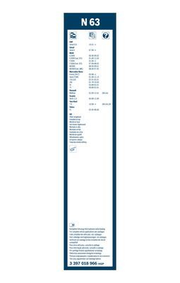 Lamela stergator BOSCH Twin N63 3397018966, lungime 600 mm, standard [2]