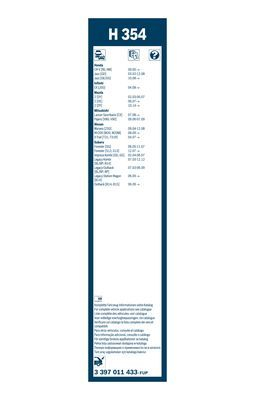 Lamela stergator BOSCH Twin Rear H354 3397011433, lungime 350 mm, pentru hayon, standard [2]