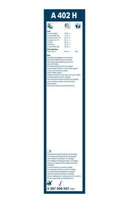 Lamela stergator luneta BOSCH AeroTwin Rear A402H 3397008057, lungime 400 mm, fara carcasa [2]
