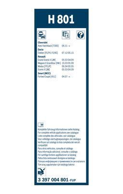 Lamela stergator luneta BOSCH Twin Rear H801 3397004801, lungime 260 mm [2]
