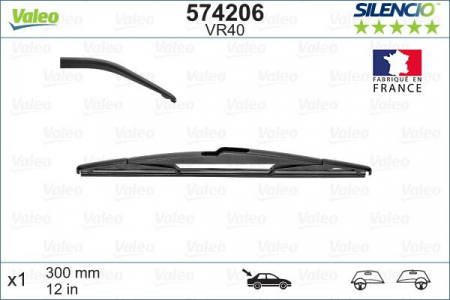 Lamela stergator luneta VALEO 574206 SILENCIO REAR, lungime 300 mm [1]