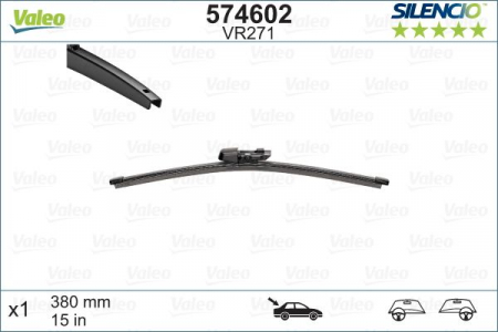 Lamela stergator luneta VALEO 574602 SILENCIO REAR, lungime 380 mm [2]