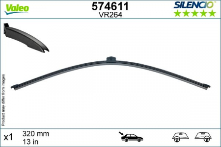 Lamela stergator luneta VALEO 574611 SILENCIO REAR, lungime 335 mm [2]