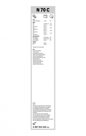 Lamela stergator parbriz BOSCH ECO 3 397 015 410, lungime 700 mm, fara spoiler [2]