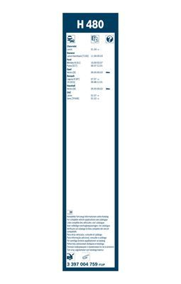 Lamela stergator spate BOSCH Twin Rear H480 3397004759, lungime 475 mm [2]