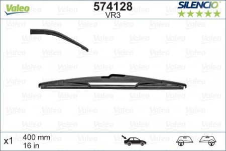 Lamela stergator spate VALEO SILENCIO PERFORMANCE REAR 574128, lungime 400 mm, standard [1]