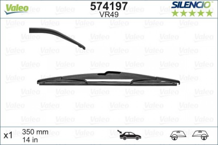 Lamela stergator spate VALEO SILENCIO PERFORMANCE REAR 574197, lungime 350 mm, standard [1]