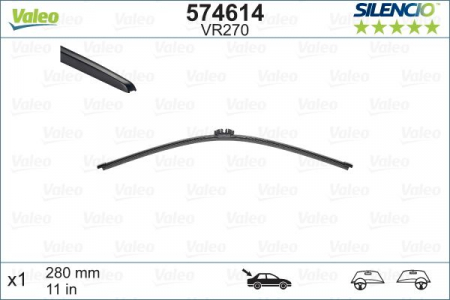 Lamela stergator spate VALEO SILENCIO REAR X.TRM 574614, lungime 280 mm, fara carcasa [2]