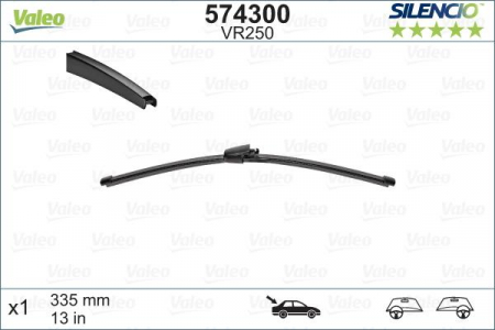 Lamela stergator spate VALEO SILENCIO X.TRM REAR 574300, lungime 335 mm, fara carcasa [1]