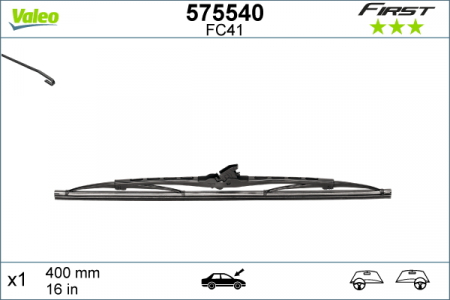 Lamela stergator VALEO 575540 First, lungime 400 mm, stergator arcuit [1]