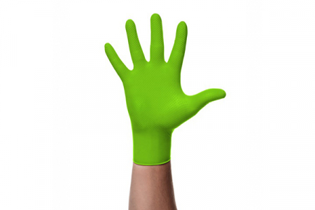 Scule si echipamente - Manusi Din Nitril Culoare Verde Structura Diamantata Xxl Set 50Buc