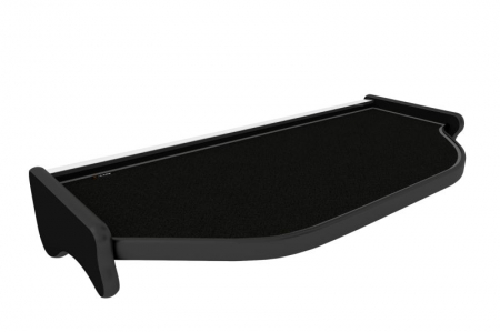 Raft interior cabina sofer - Masa centrala bord camion compatibila cu DAF LF (01.2001-12.2013), Negru cu cusatura gri