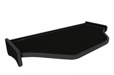 Raft interior cabina sofer - Masa centrala bord camion compatibila cu DAF XF 95 (01.1997-12.2005), Negru cu cusatura gri