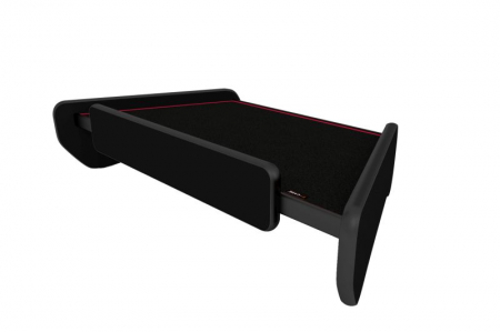 Masa centrala bord camion compatibila cu Iveco Stralis cabina ingusta (01.2002-12.2012), Negru cu cusatura rosie [1]