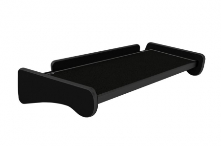 Raft interior cabina sofer - Masa centrala bord camion compatibila cu MAN TGX (01.2007-12.2017) si 01.2018+, Negru cu cusatura gri