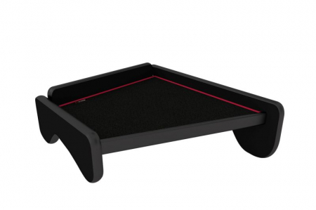 Raft interior cabina sofer - Masa centrala bord camion compatibila cu Renault Magnum Inegral / Millenium / New Size, Negru cu cusatura rosie