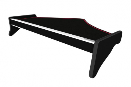 Masa centrala bord camion compatibila cu Renault Premium II (01.2005-12.2013), Negru cu cusatura rosie [1]