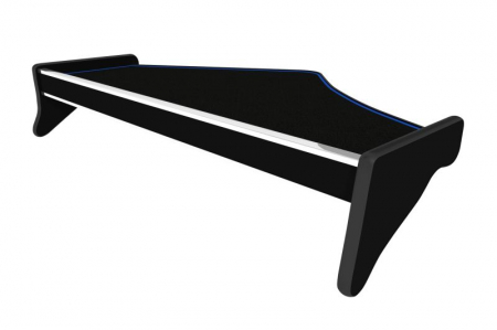 Masa centrala bord camion compatibila cu Renault Premium II (01.2005-12.2013), Negru cu cusatura albastra [1]