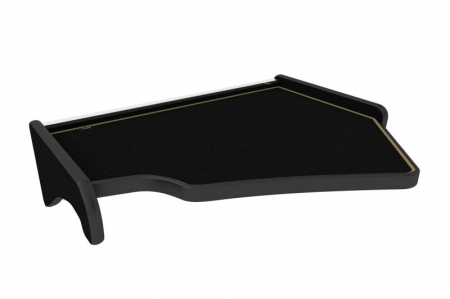 Raft interior cabina sofer - Masa centrala bord camion compatibila cu Scania R (01.2005-09.2016) DOAR Highline Cab, Negru cu cusatura crem