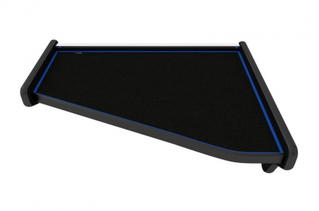 Masa centrala bord camion compatibila cu Scania R (01.2005-12.2016), Negru cu cusatura albastra [2]