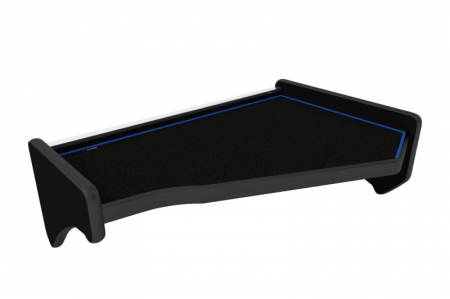 Raft interior cabina sofer - Masa centrala bord camion compatibila cu Scania R Nextgen 01.2017+ si Scania S Nextgen 01.2017+, Negru cu cusatura albastra