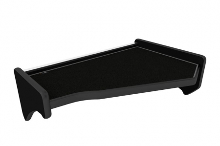 Raft interior cabina sofer - Masa centrala bord camion compatibila cu Scania R Nextgen 01.2017+ si Scania S Nextgen 01.2017+, Negru cu cusatura gri