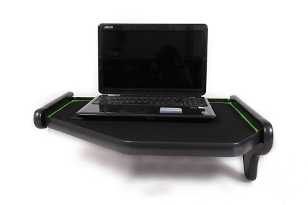 Raft interior cabina sofer - Masa centrala bord camion compatibila cu Volvo FH 2 (01.1998-12.2001), Negru cu cusatura verde