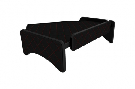 Masa centrala camion compatibila cu Scania R cabina inalta fabricatie 2005-2016, Negru cu cusatura rosie [2]